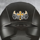 Wheels Down Motorcycle Kiss-Cut Vinyl Decal